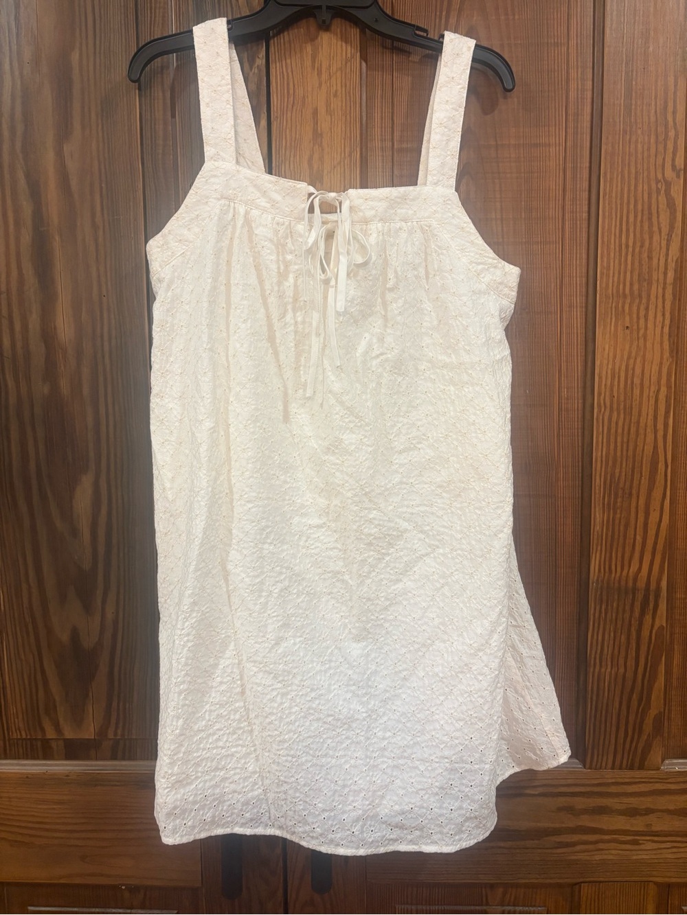 Cream Eyelet Cotton Dress by Dee and Rae